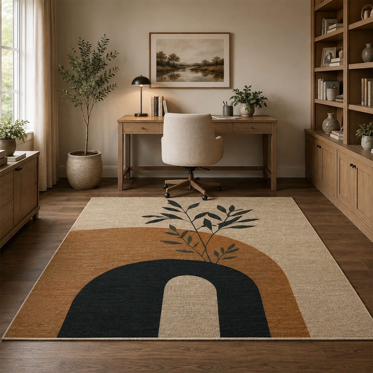Botanical Arch Silhouette Rug