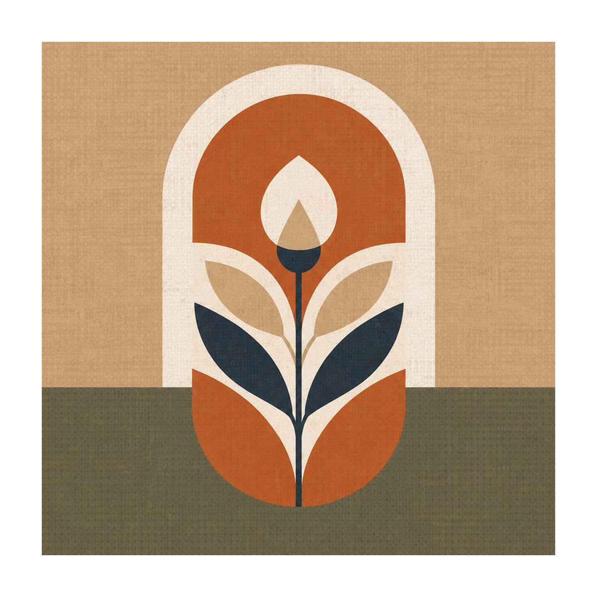 Retro Bloom Arch Rug