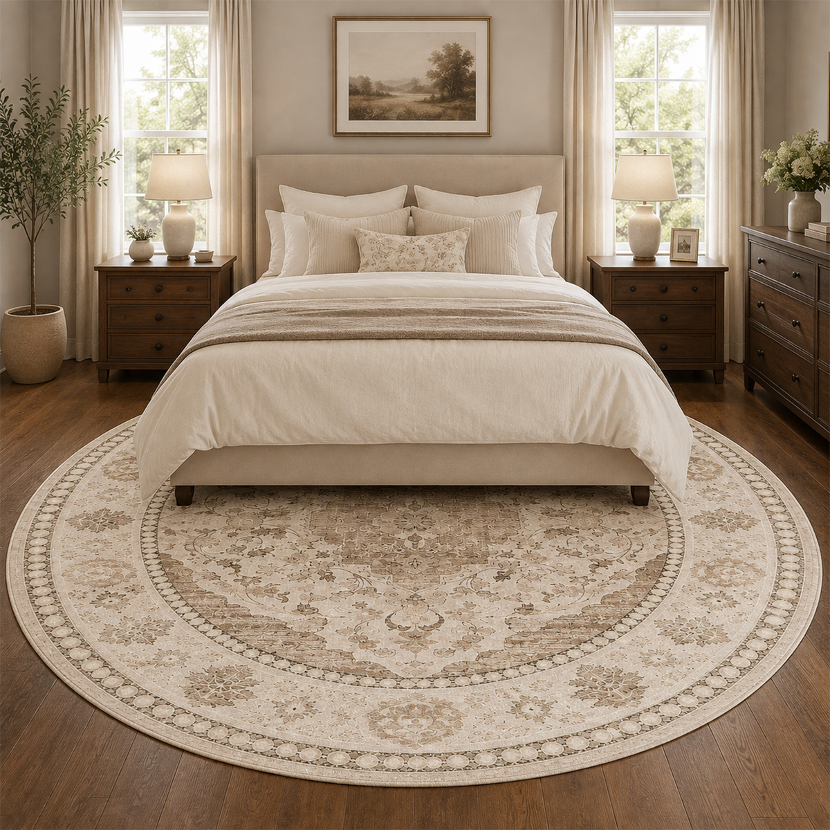 Antique Ivory Floral Rug