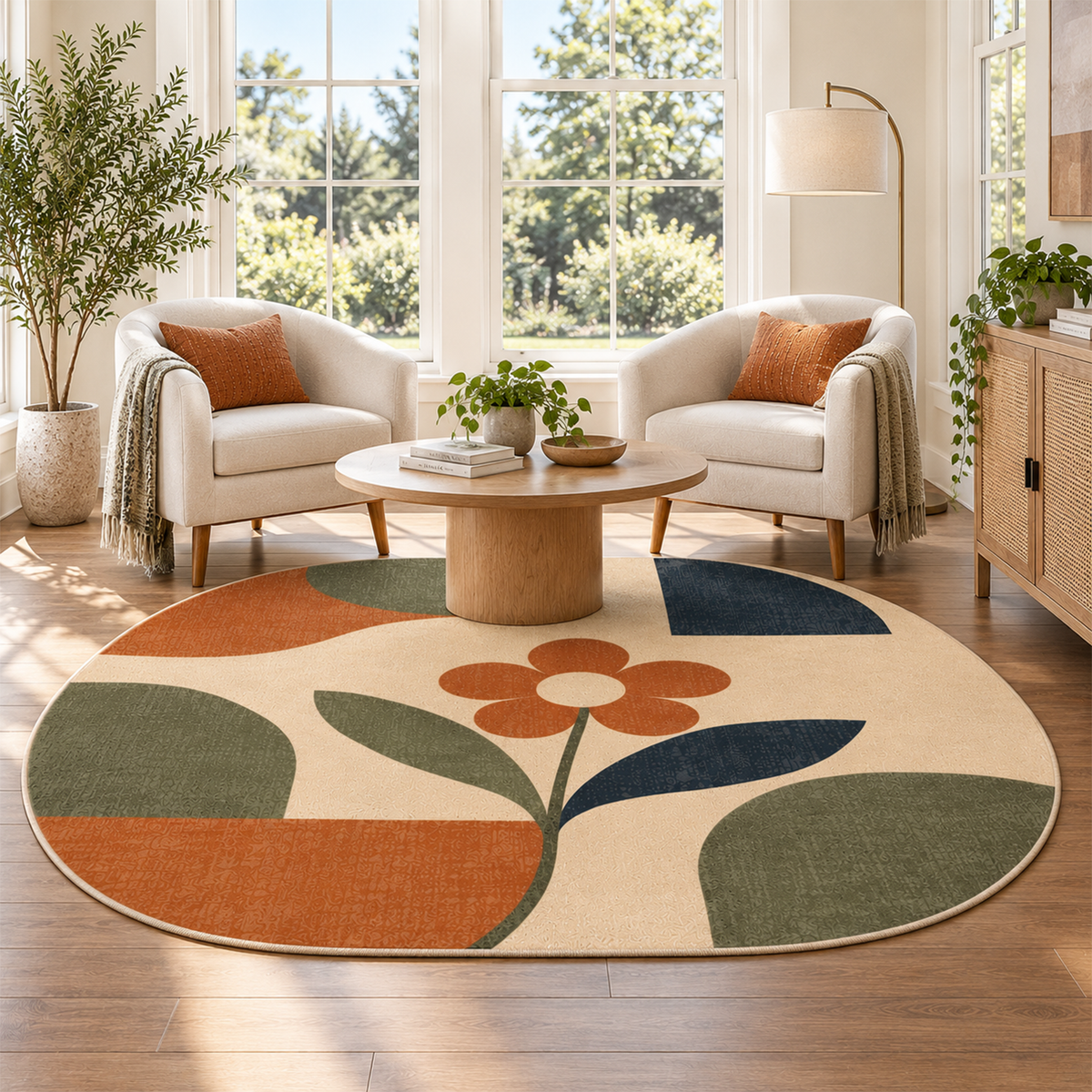 Vintage Petal Garden Rug