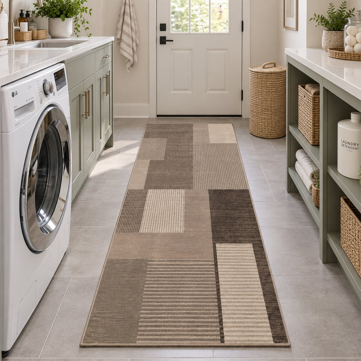 Espresso Gridwork Rug