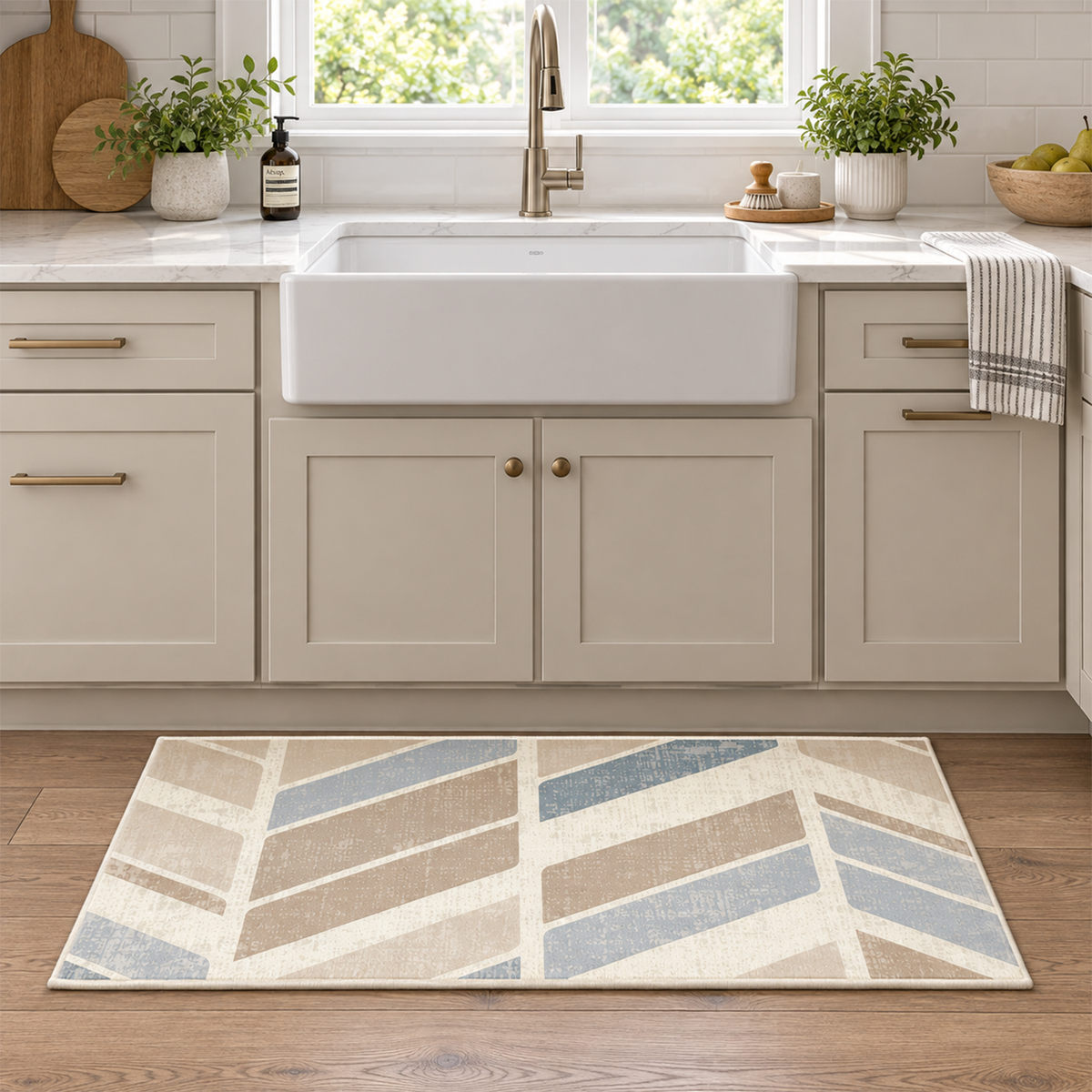 Pastel Chevron Stripe Rug