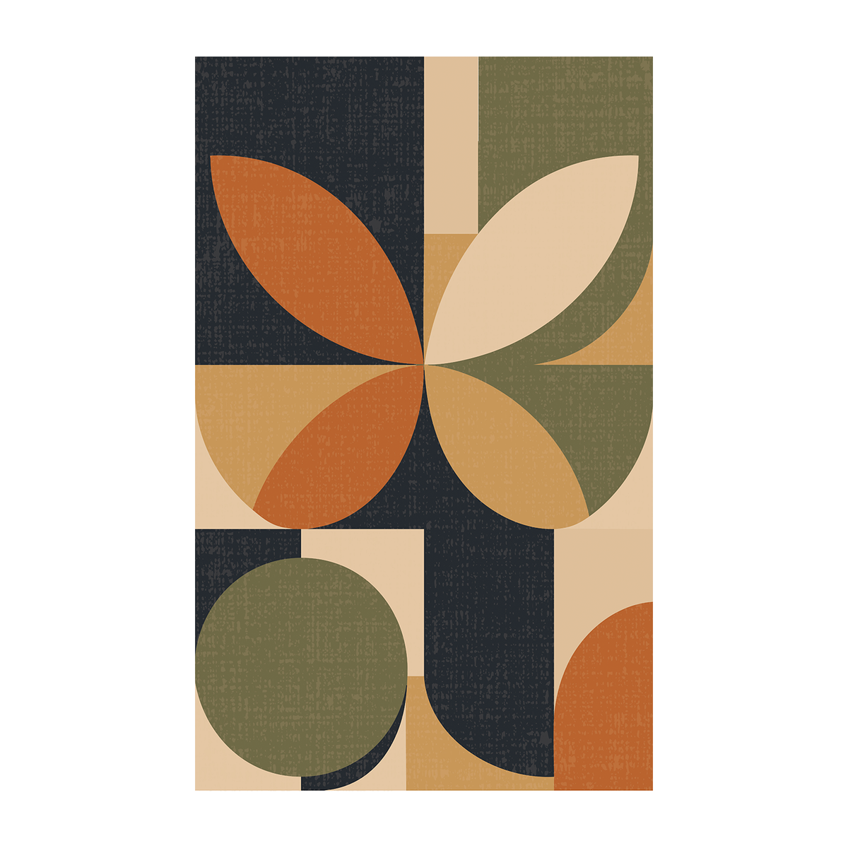 Retro Petal Geo Rug