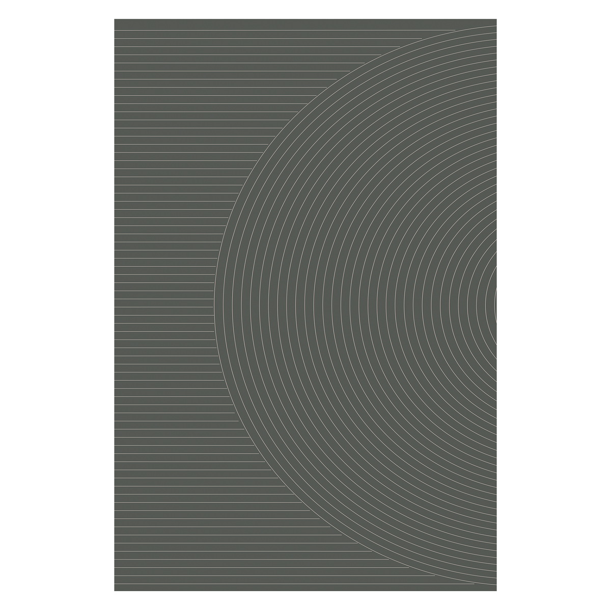 Sage Concentric Arc Rug