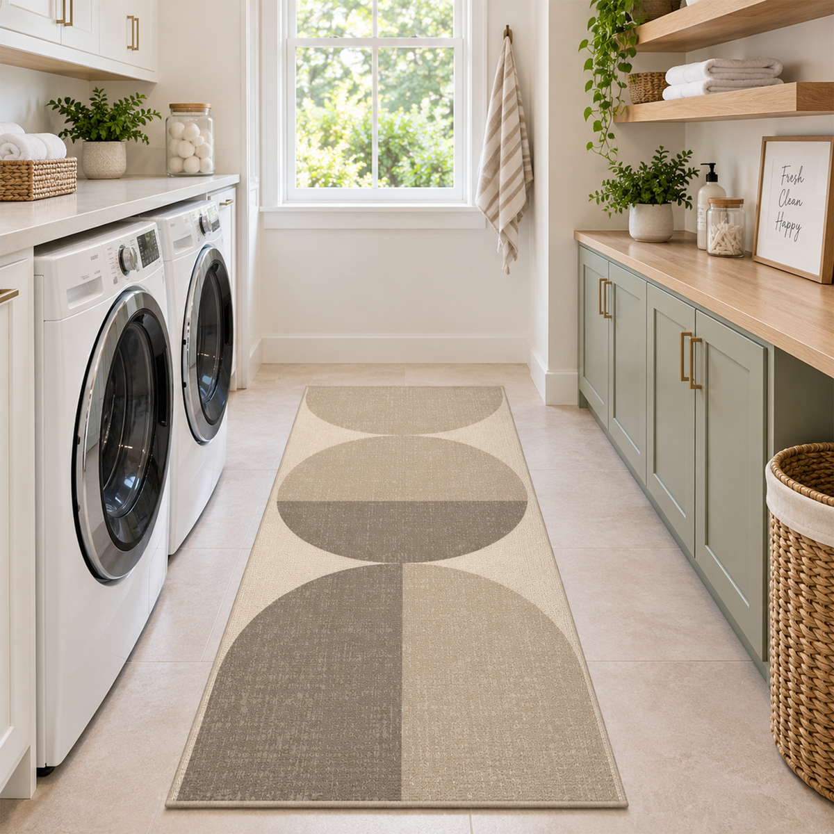 Stacked Circle Geo Rug