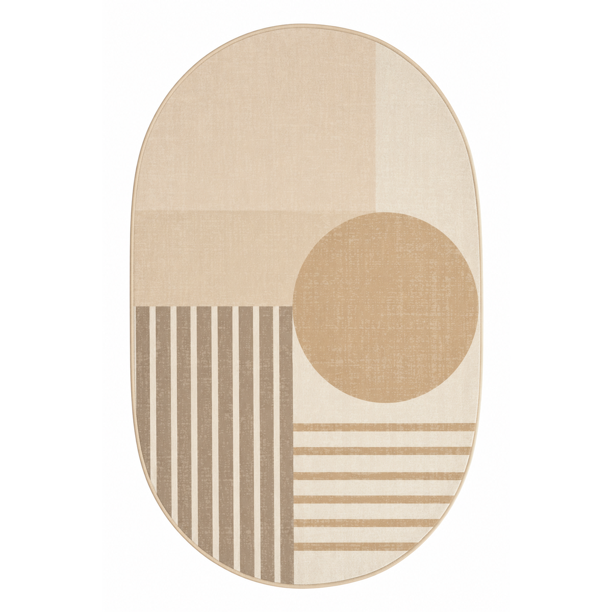 Sandstone Linear Geo Rug