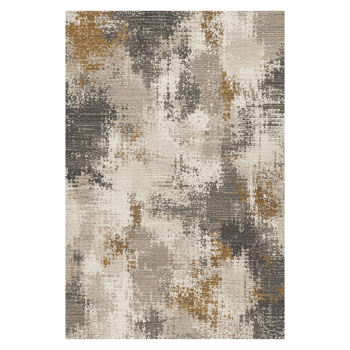 Ochre Stone Abstract Rug