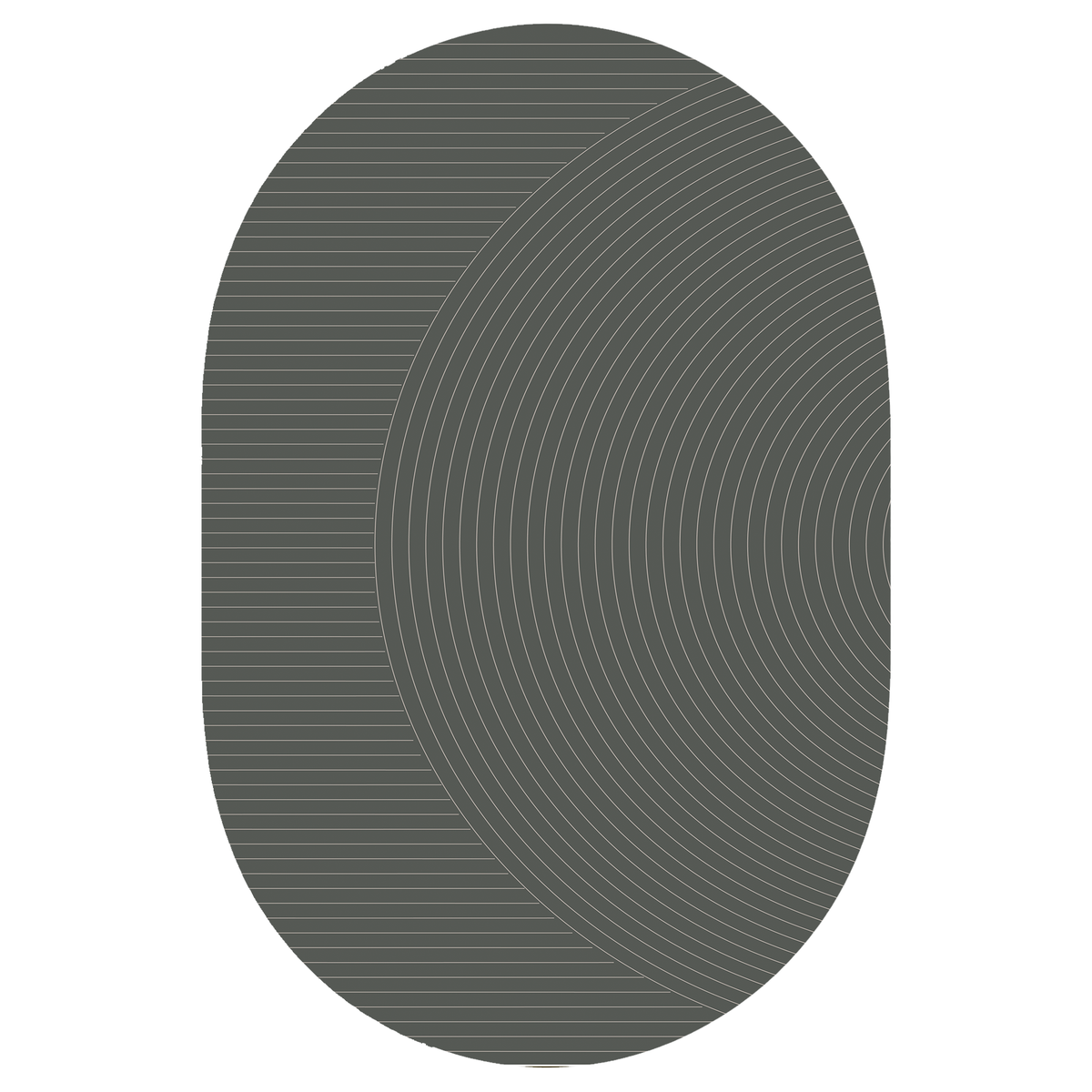 Sage Concentric Arc Rug