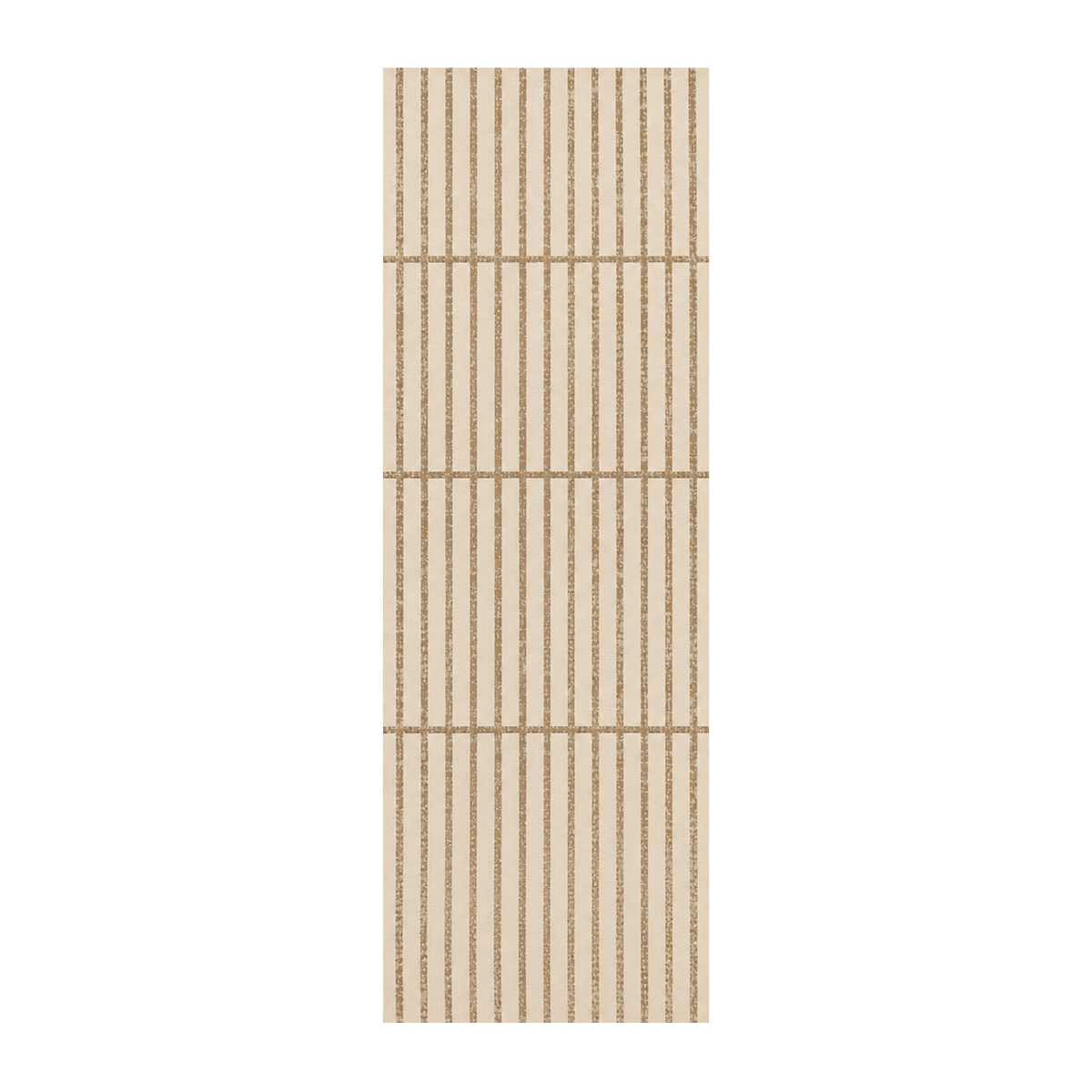 Beige Pinstripe Grid Rug