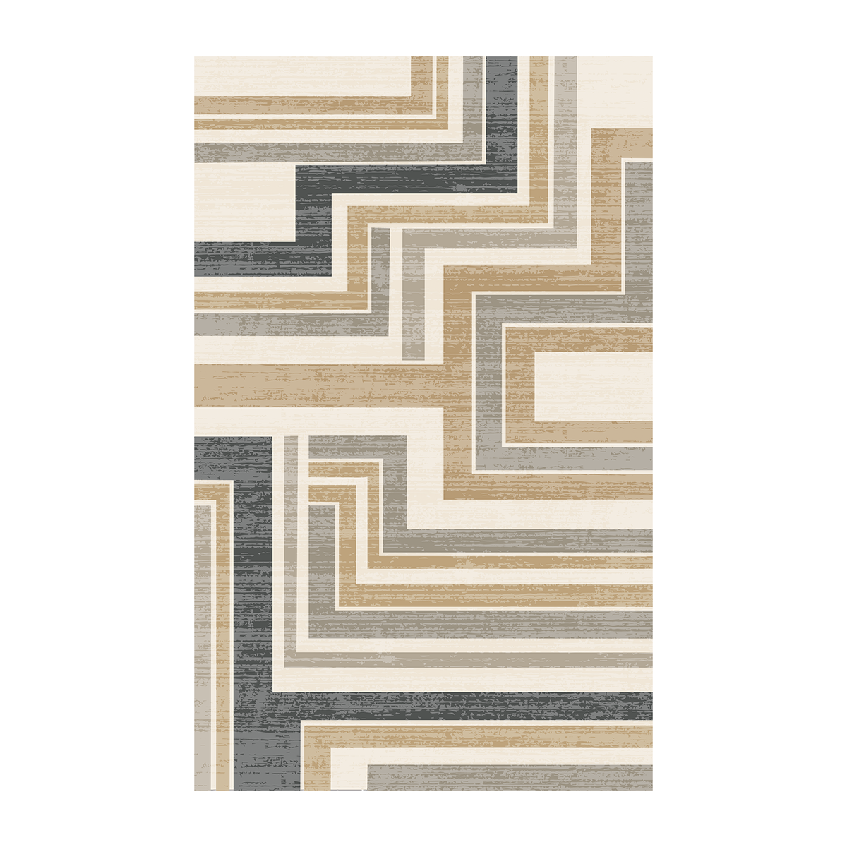 Modern Linear Maze Rug