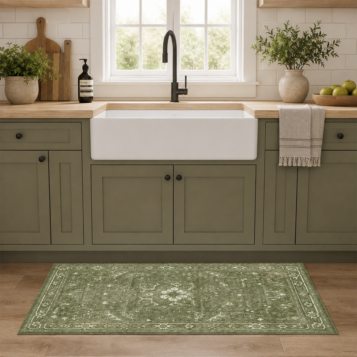 Olive Heritage Medallion Rug