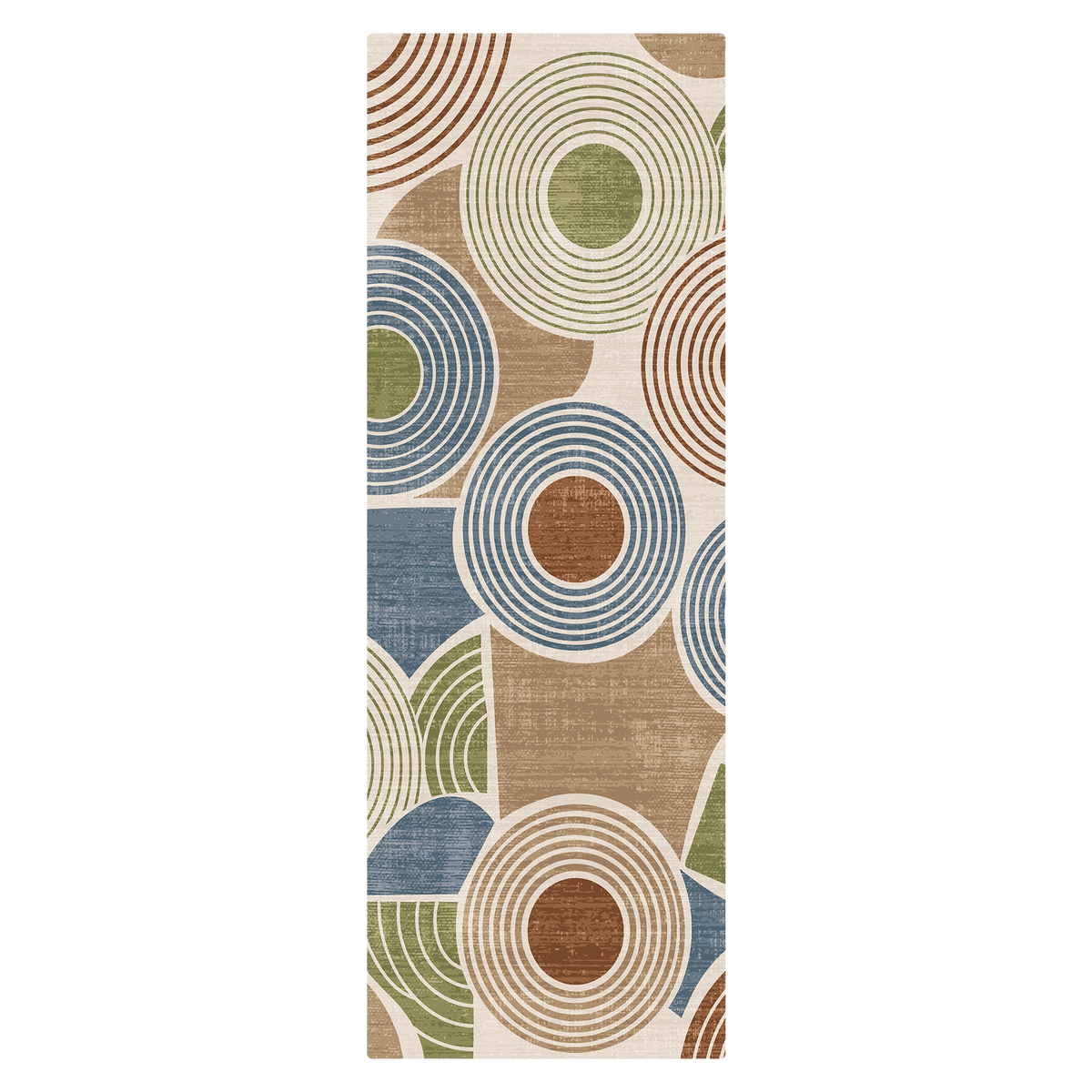 Retro Orbit Circle Rug