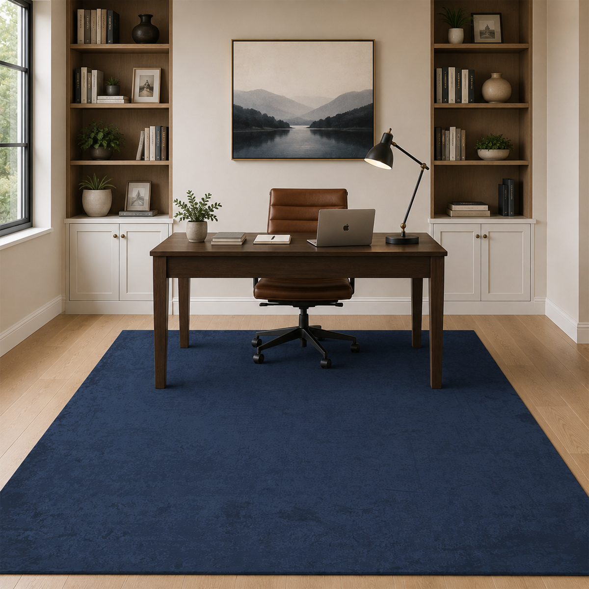 Midnight Navy Textured Area Rug