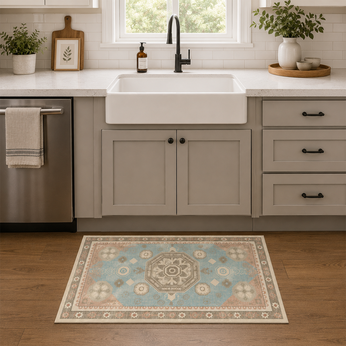Boho Blue Medallion Rug