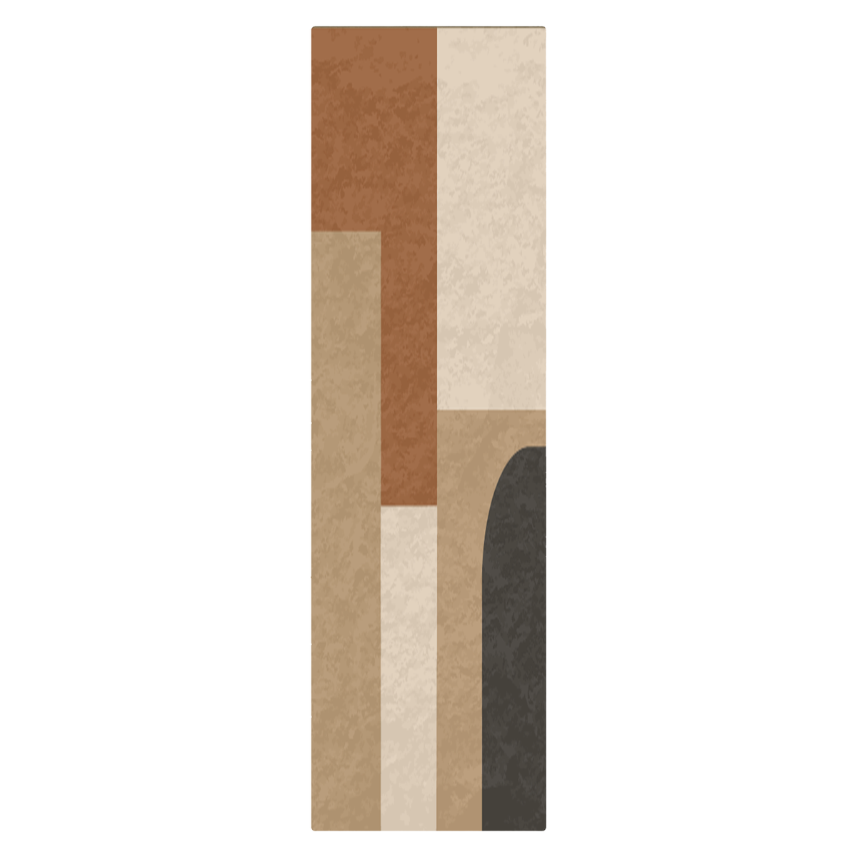 Modern Curved Color Block Area Rug