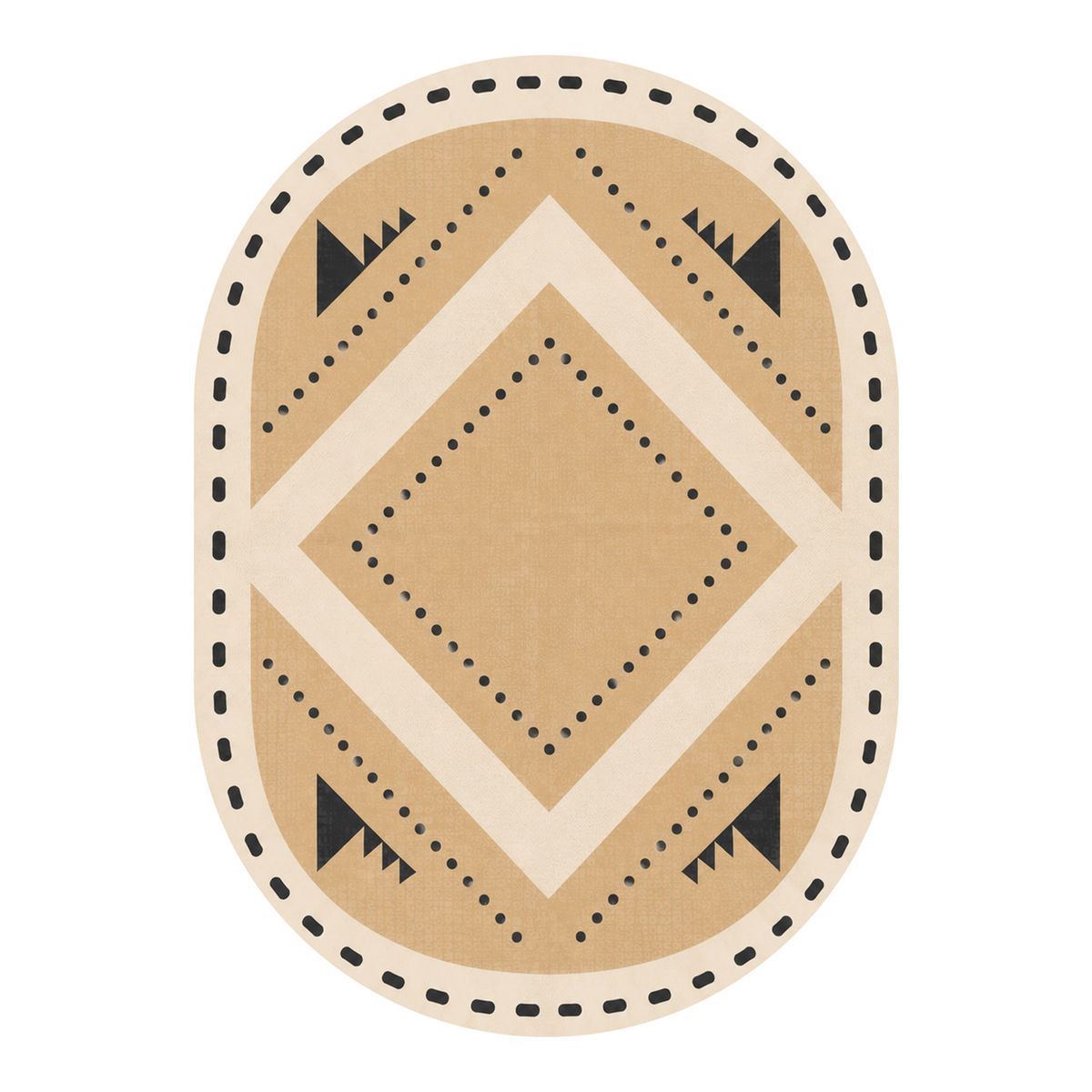 Tribal Diamond Border Rug