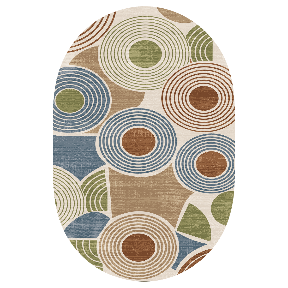 Retro Orbit Circle Rug