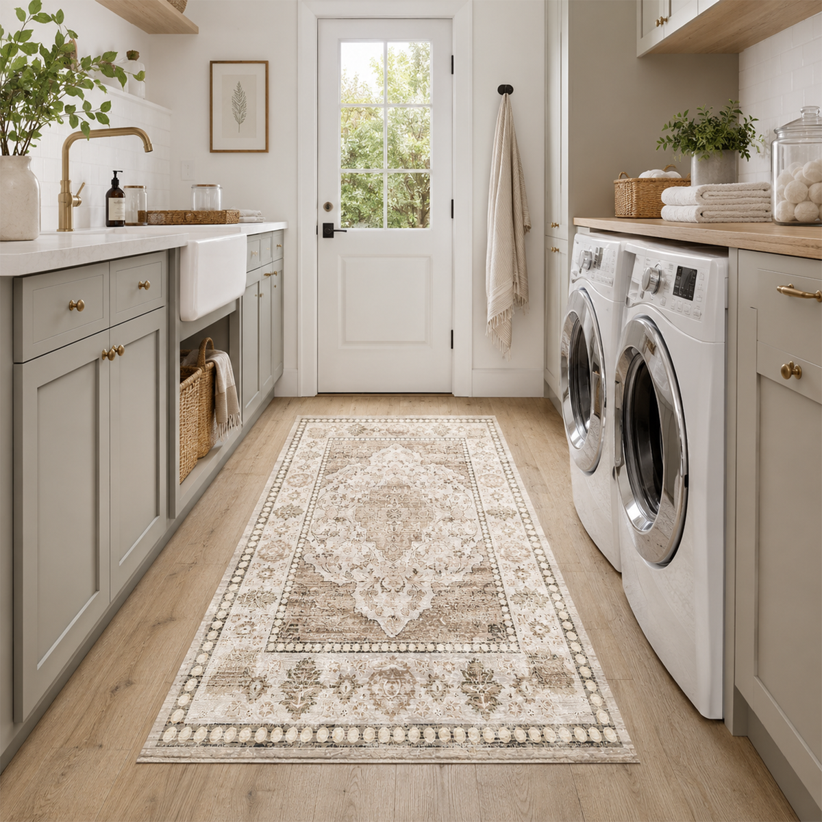 Antique Ivory Floral Rug