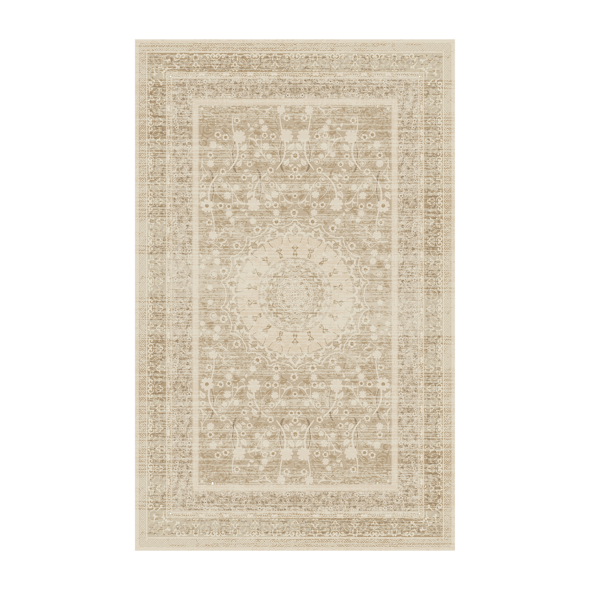 Faded Traditional Medallion Rug