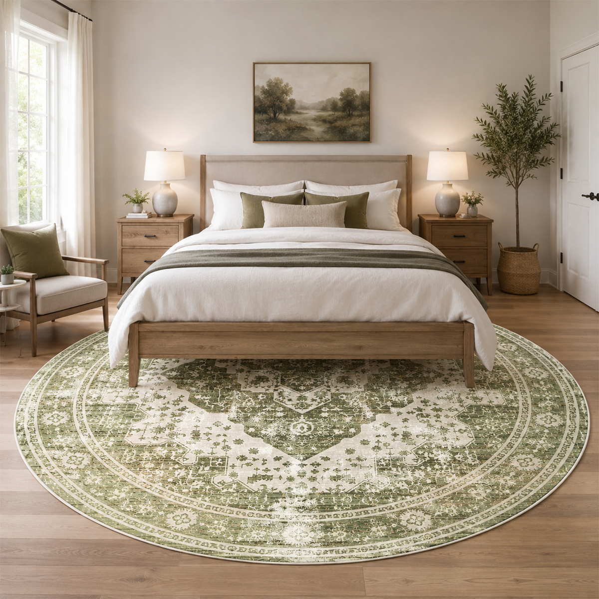 Moss Green Heritage Rug