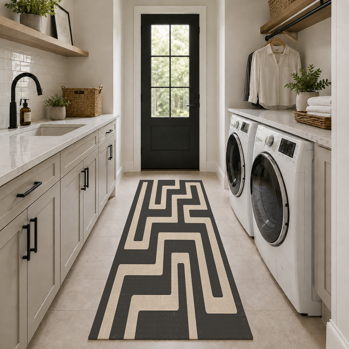 Bold Labyrinth Maze Rug