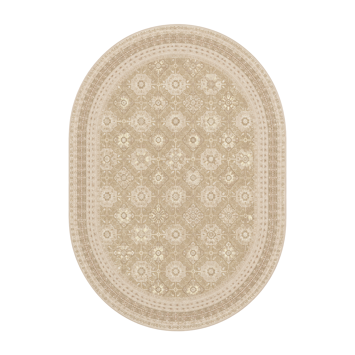 Faded Olive Tribal Diamond Rug