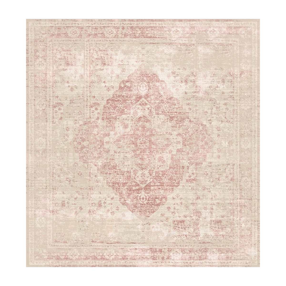 Dusty Rose Medallion Rug