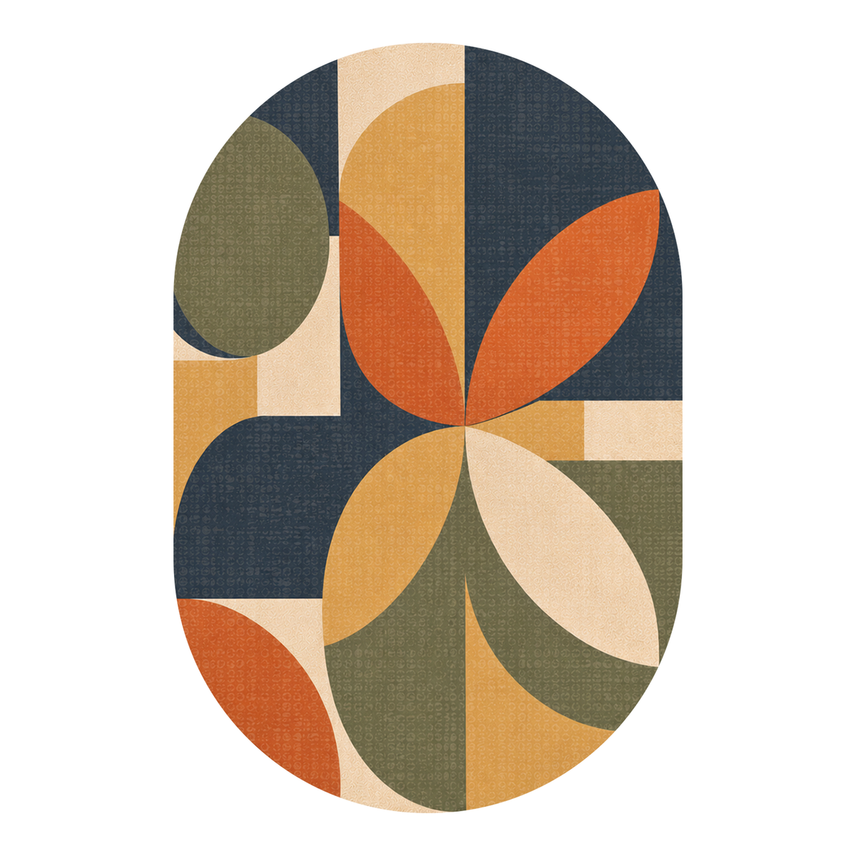 Retro Petal Geo Rug