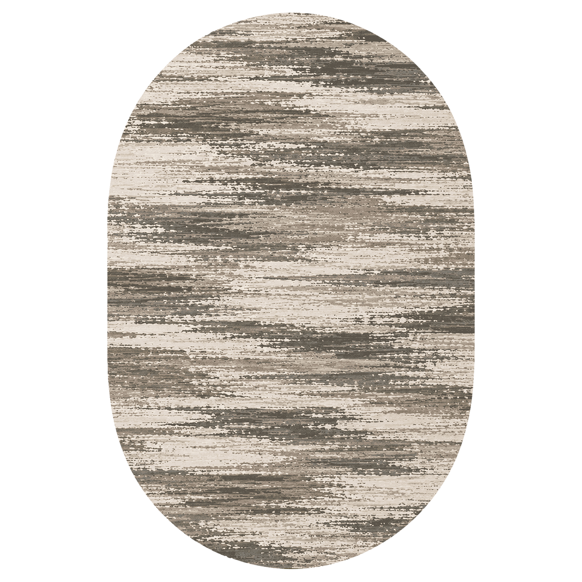 Taupe Brushstroke Abstract Rug