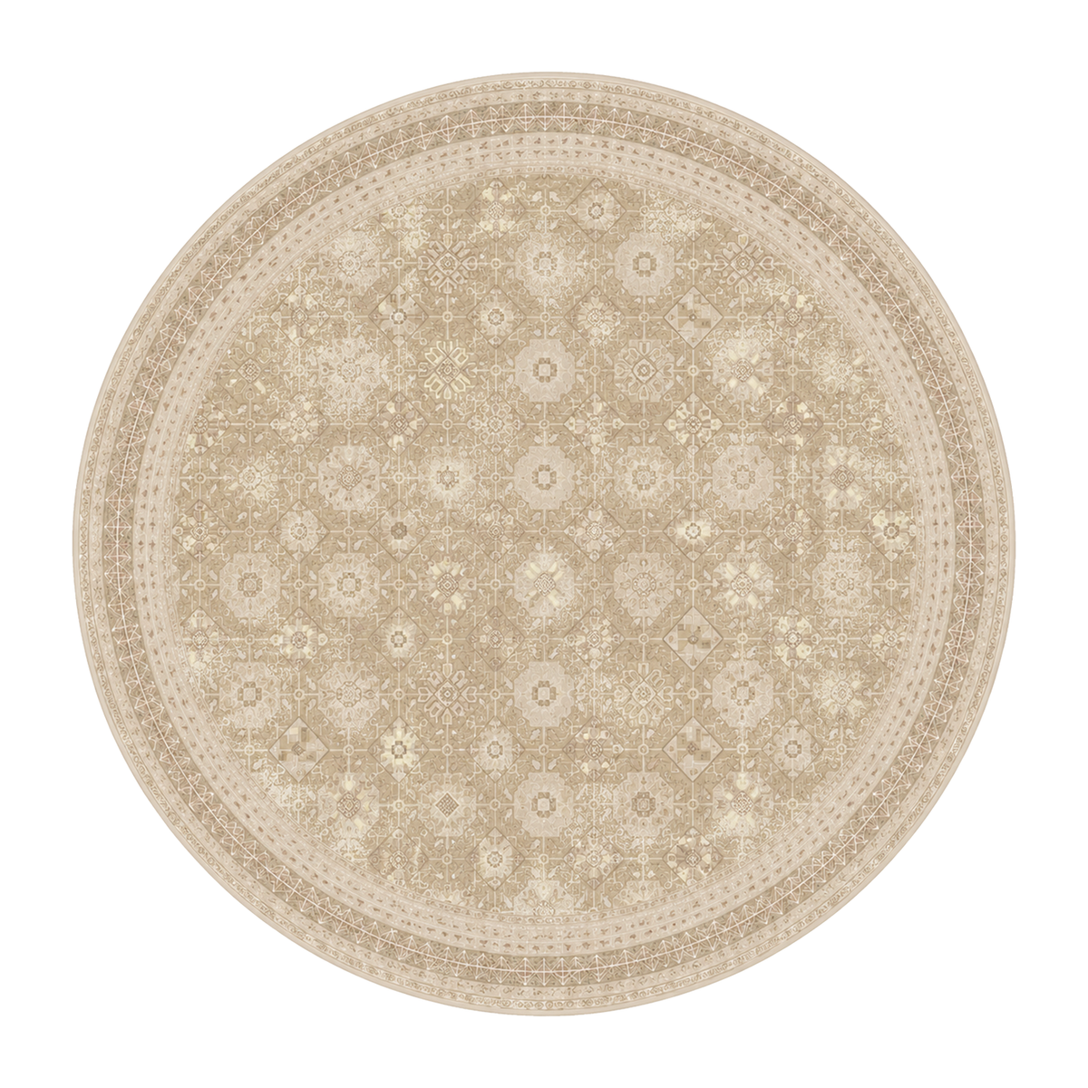 Faded Olive Tribal Diamond Rug