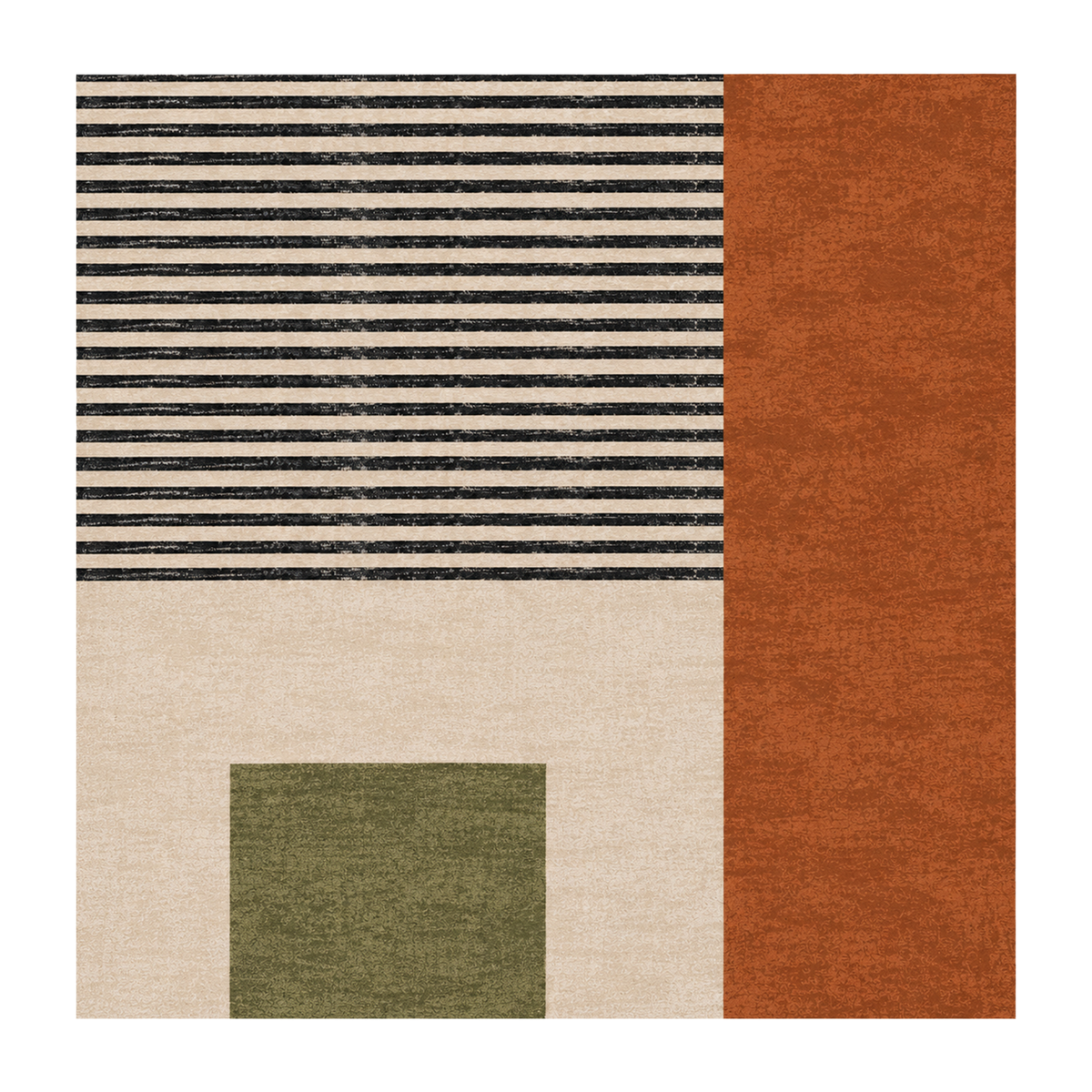 Modern Stripe & Block Rug