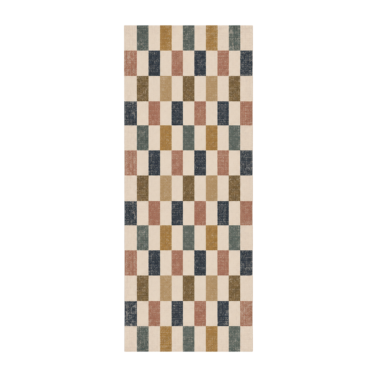 Multicolor Woven Checkerboard Rug