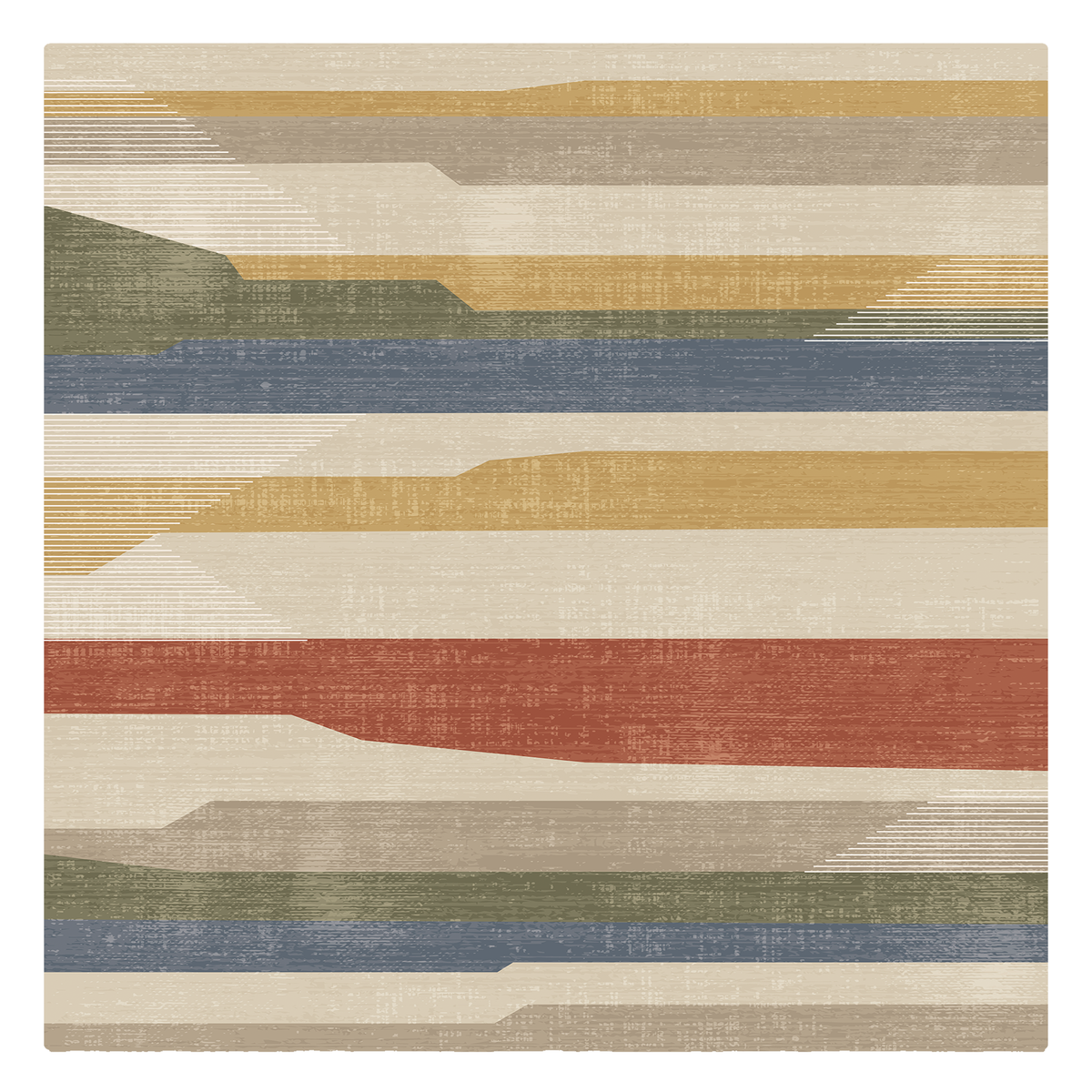 Sunset Horizon Stripe Rug