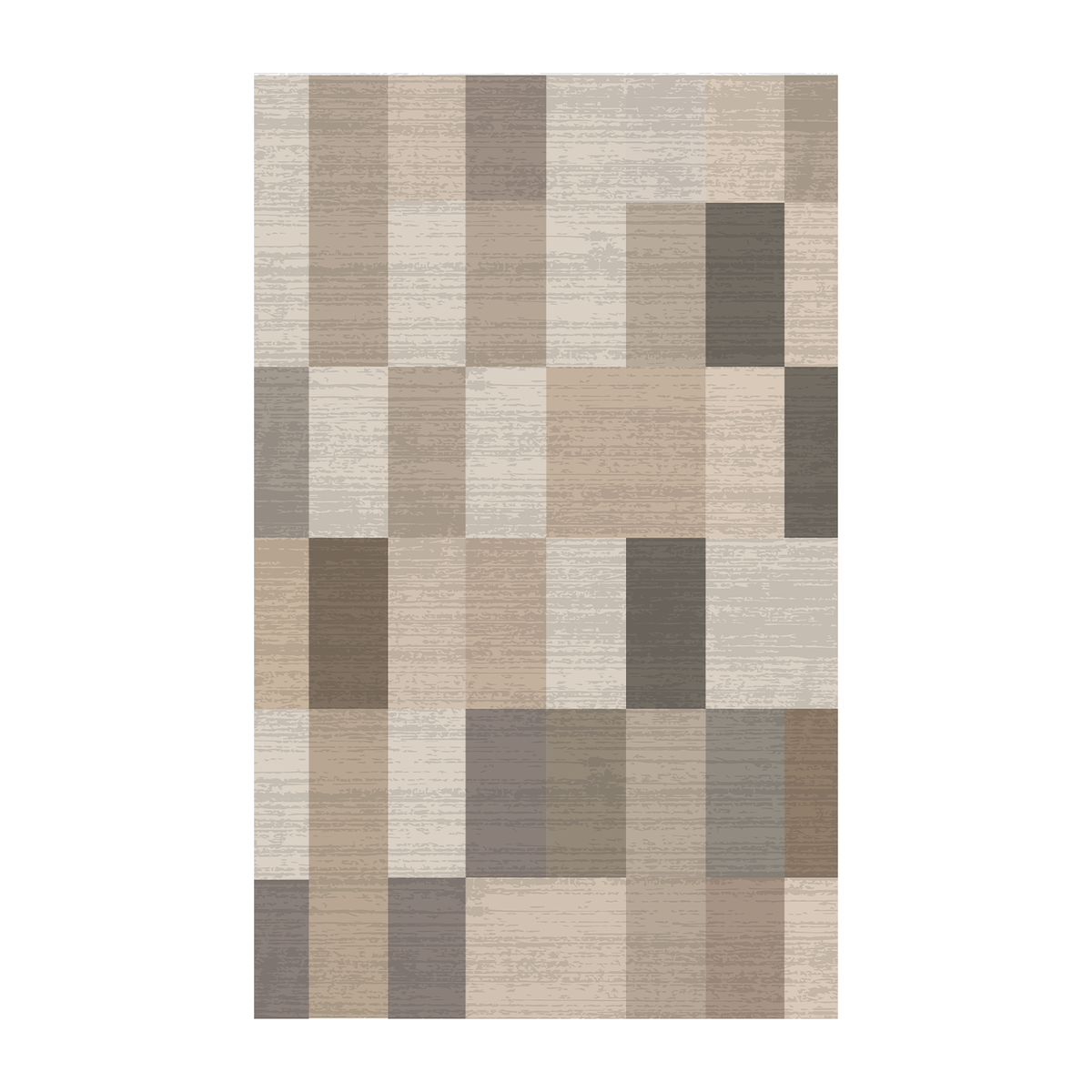 Tonal Patchwork Grid Rug