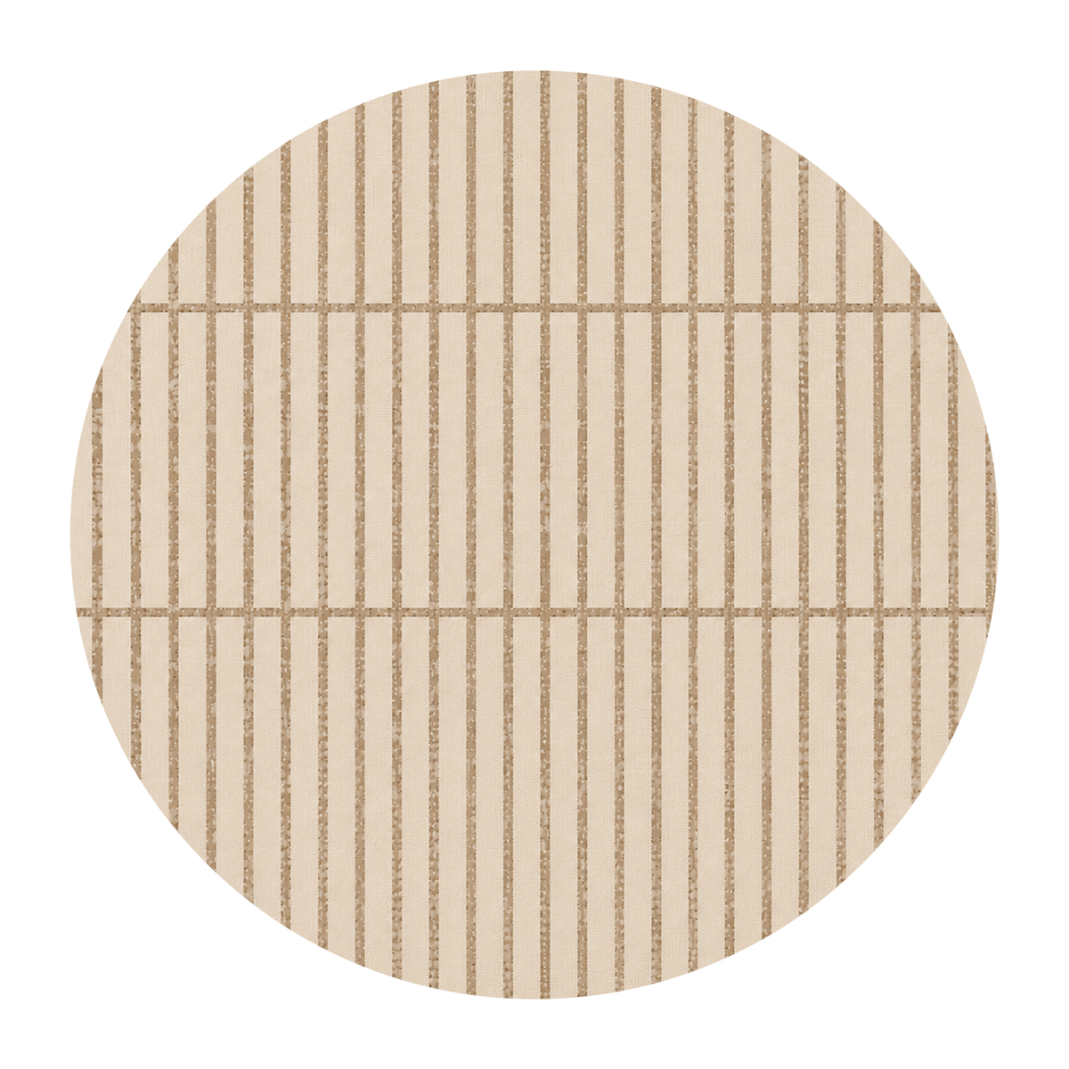 Beige Pinstripe Grid Rug