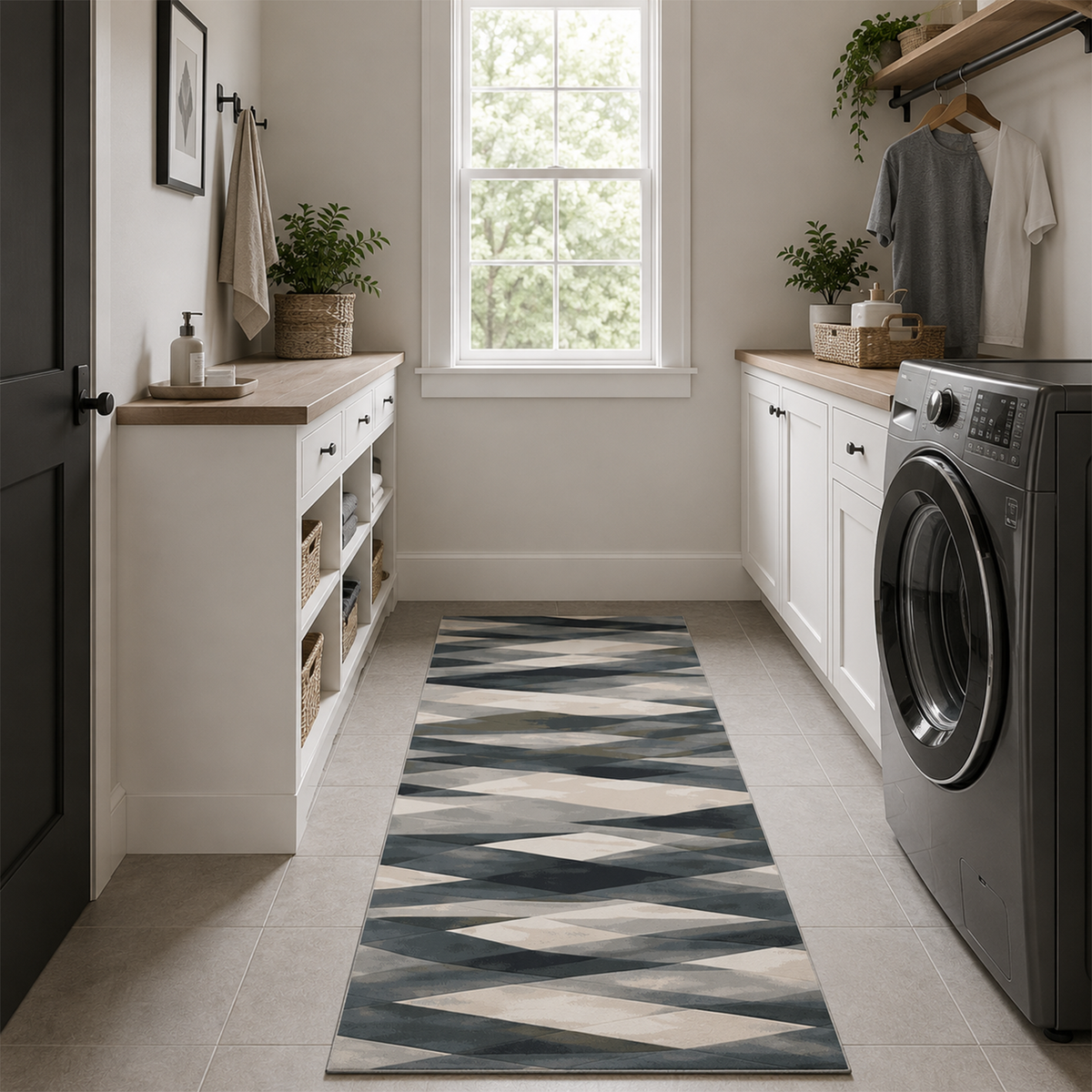 Slate Prism Geometric Rug