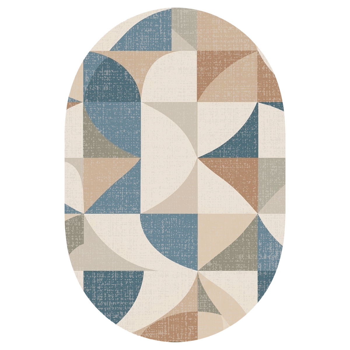 Geometric Arc Mosaic Rug