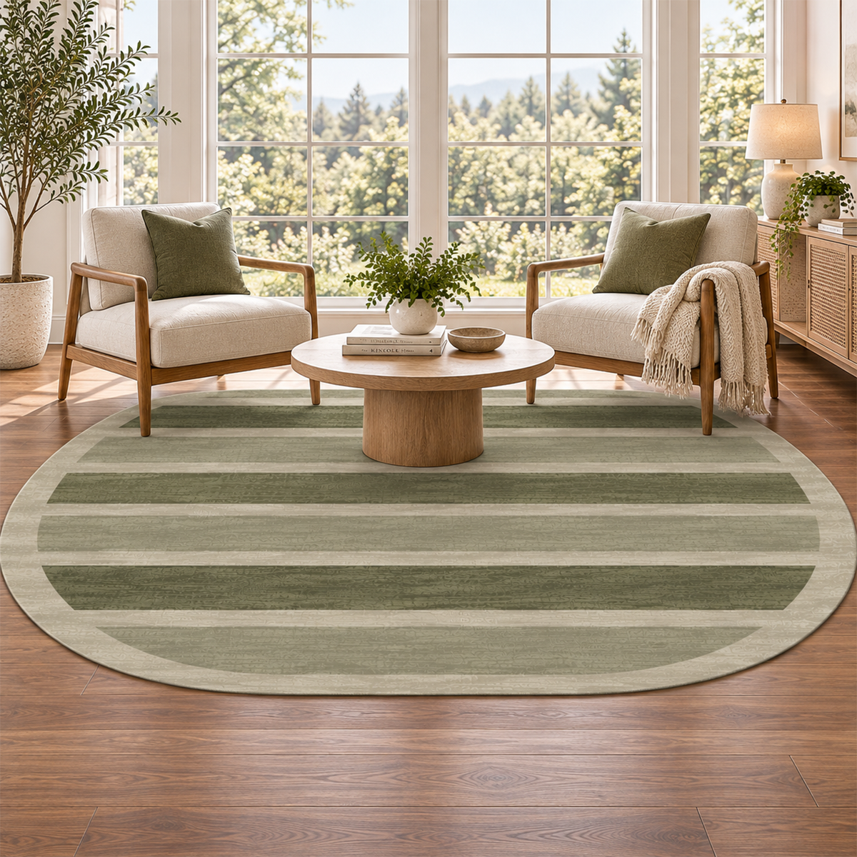 Olive Band Area Rug