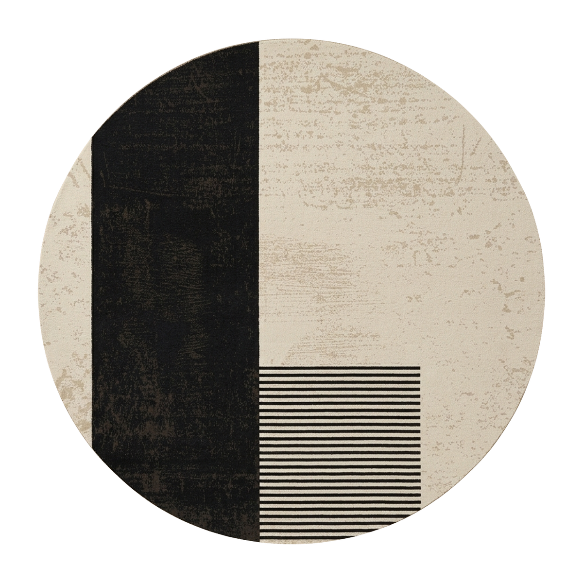 Minimalist Block & Stripe Rug