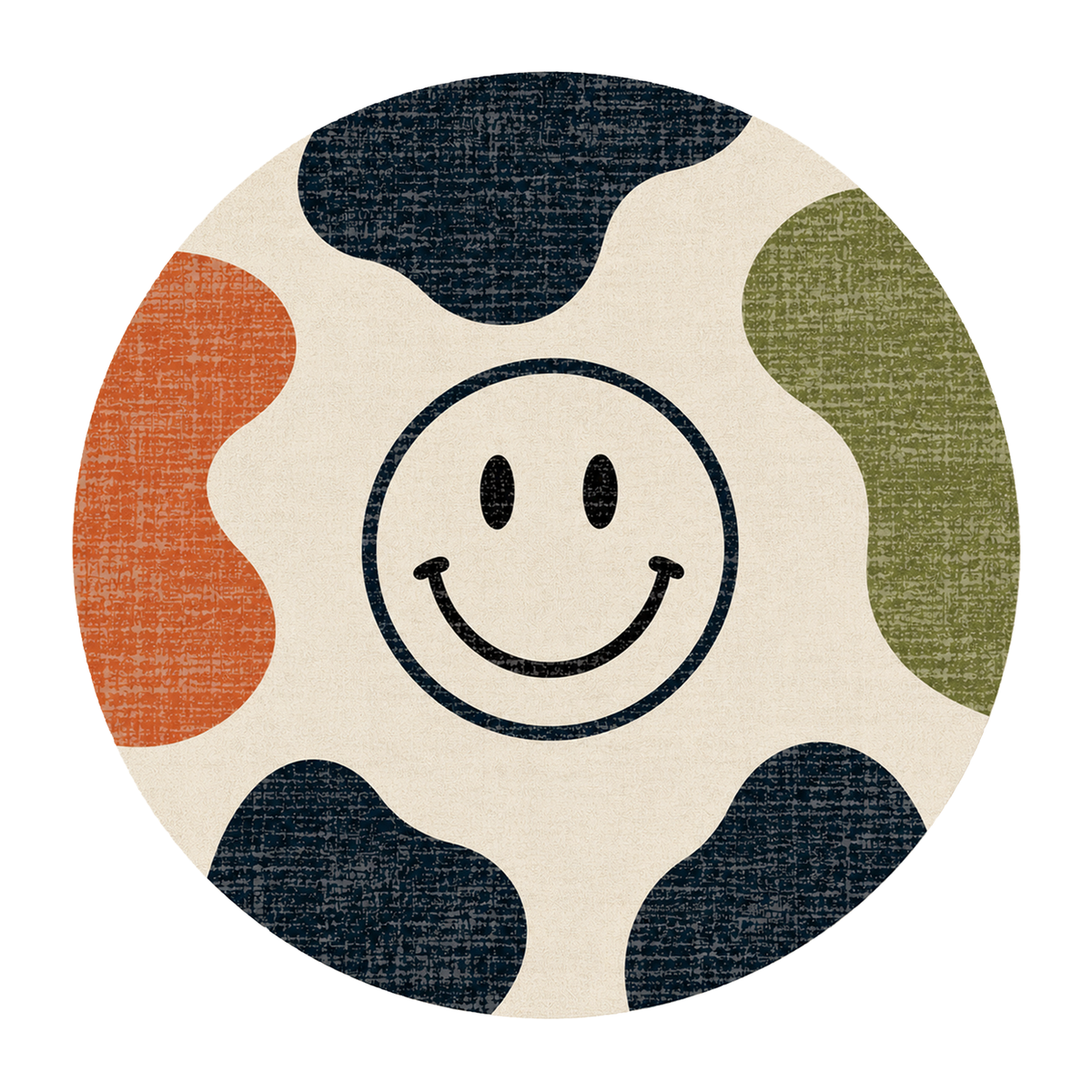Retro Smiley Abstract Rug