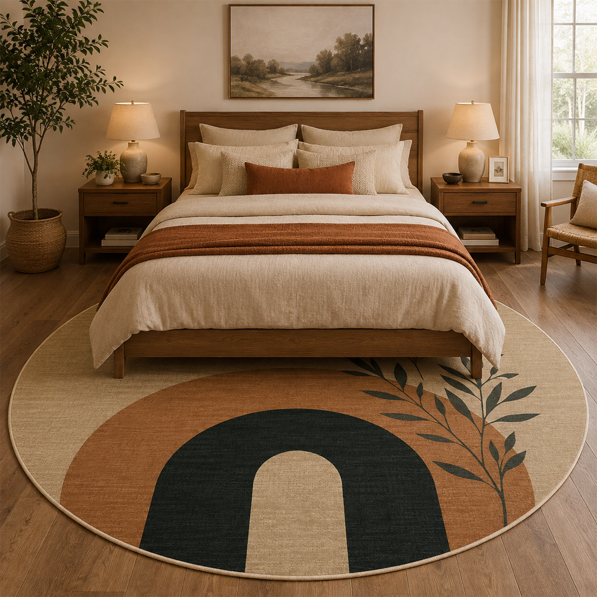 Botanical Arch Silhouette Rug
