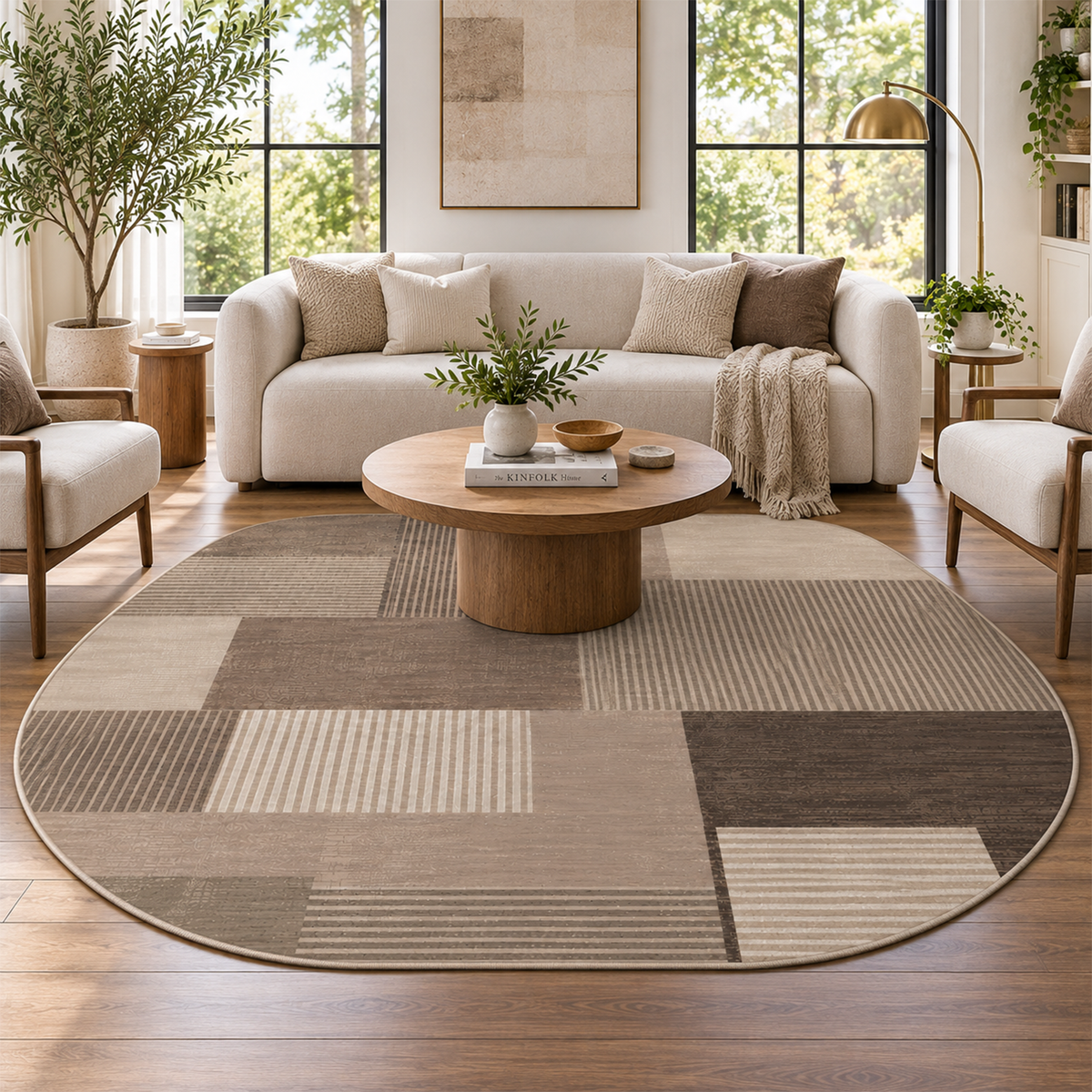Espresso Gridwork Rug