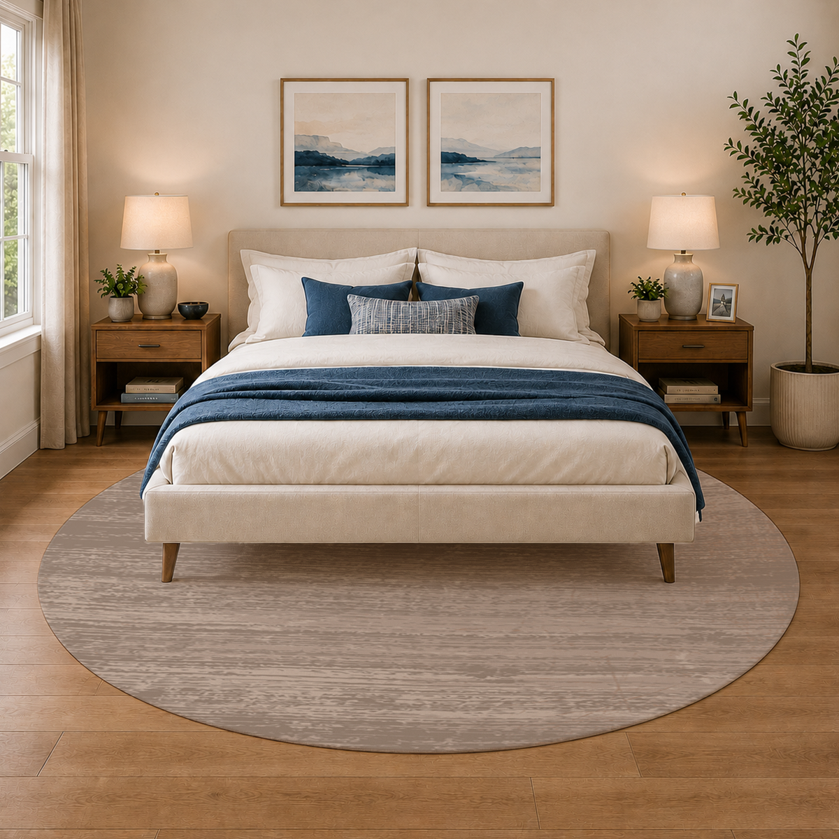 Taupe Distressed Texture Rug