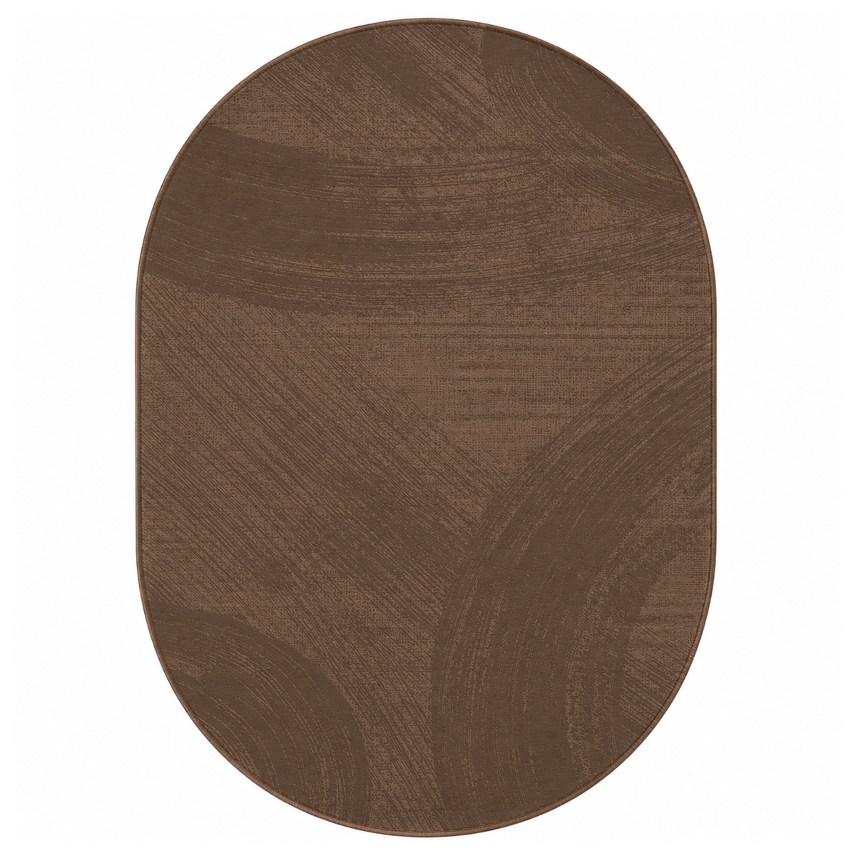 Mocha Abstract Brushstroke Rug