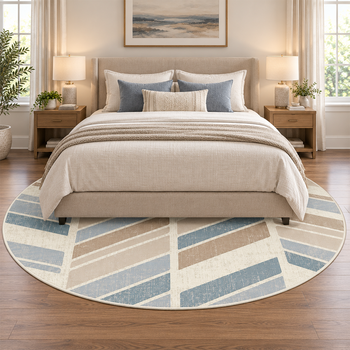 Pastel Chevron Stripe Rug