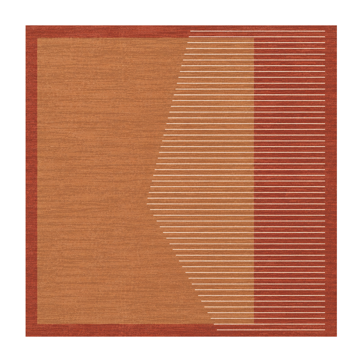 Terracotta Linear Arch Rug