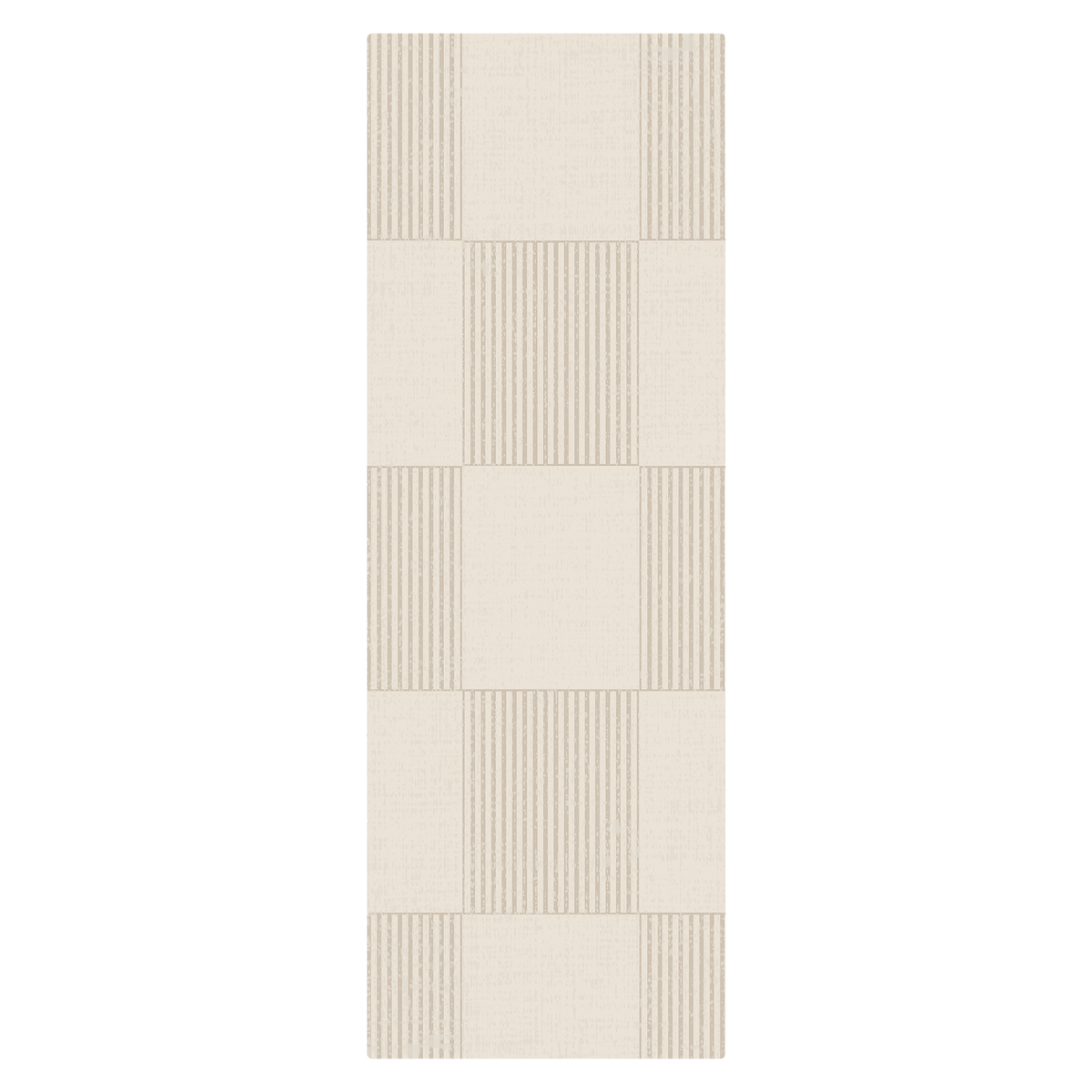 Ivory Pinstripe Check Rug