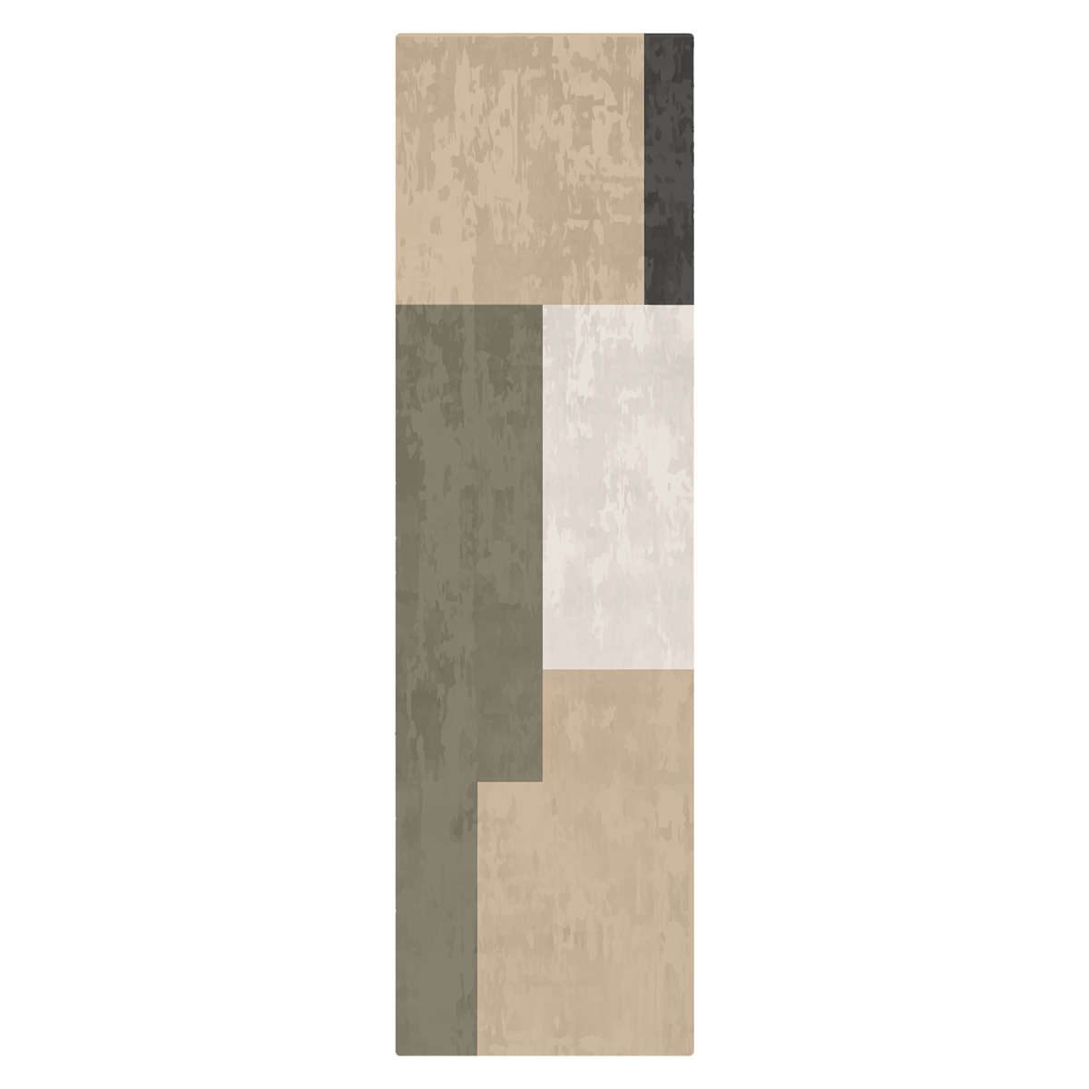 Textured Color Block Area Rug