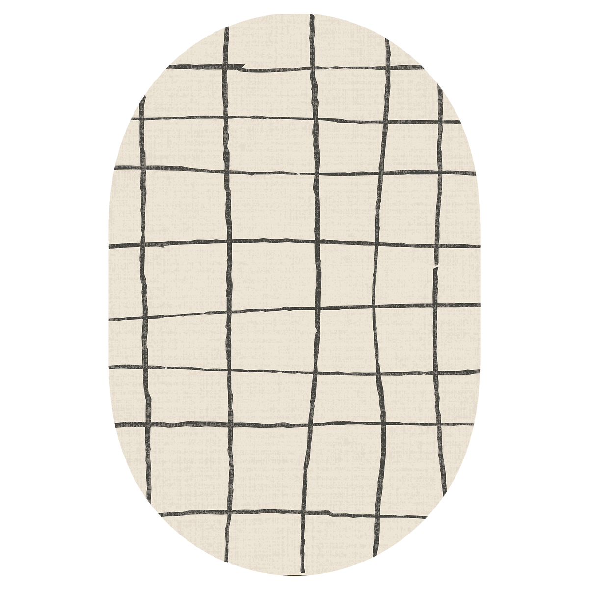 Ivory Sketch Check Rug