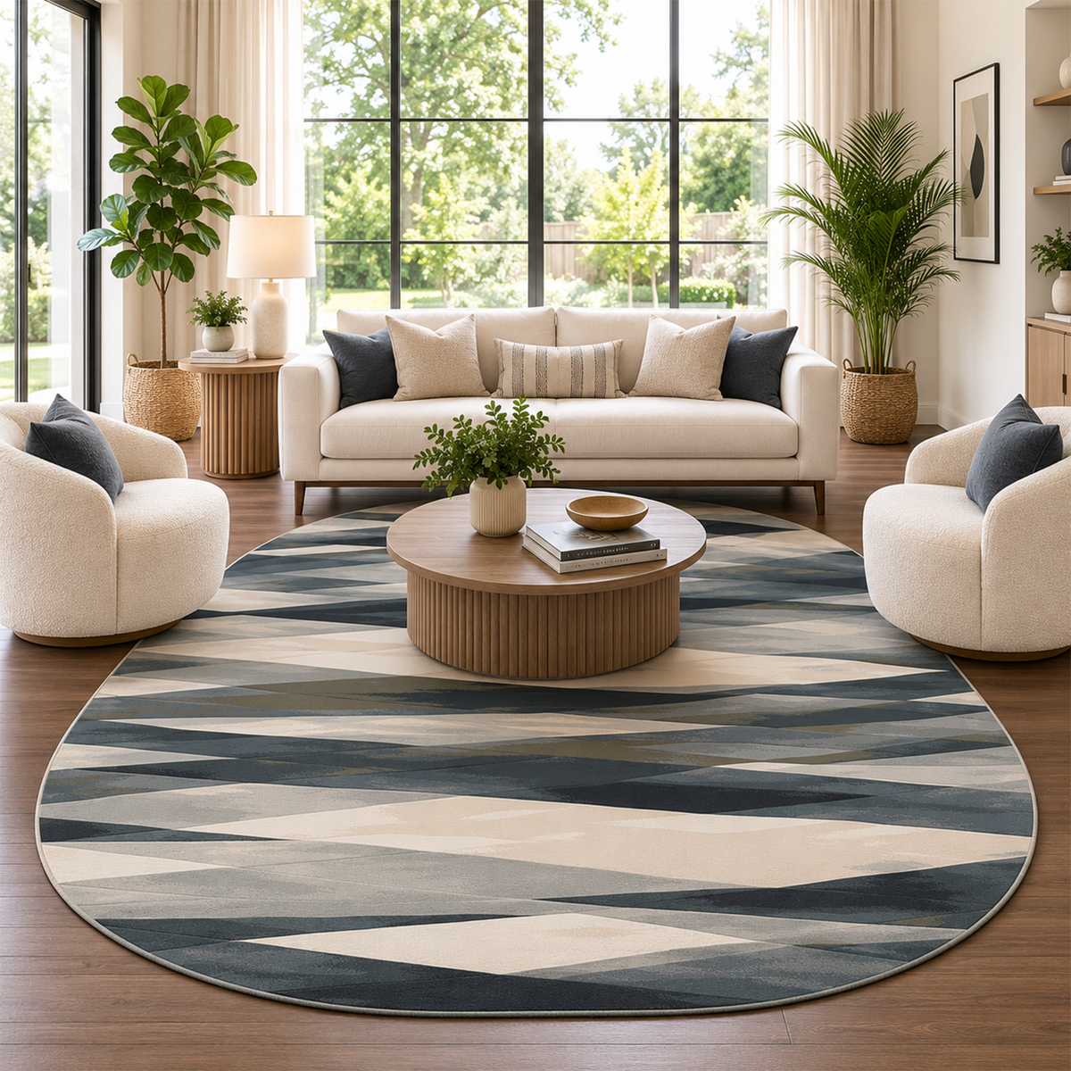 Slate Prism Geometric Rug